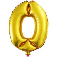 Фольгированный шар 16" Цифра 0 Золото - Многошароff: товары для праздника и воздушные шары оптом