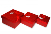 Набор коробок 3шт YB1118A ( красный) - Многошароff: товары для праздника и воздушные шары оптом