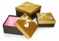 Набор коробок 3шт YB1118В ( коричневый) - Многошароff: товары для праздника и воздушные шары оптом