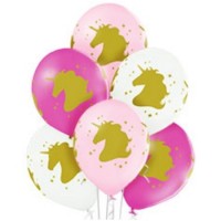 Воздушные шары Единорог голова с 4ст рис 14" пастель Б - Многошароff: товары для праздника и воздушные шары оптом