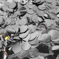 Конфетти фольгированное 2см круг серебро 50гр - Многошароff: товары для праздника и воздушные шары оптом