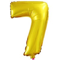 Фольгированный шар 16" Цифра 7 Золото - Многошароff: товары для праздника и воздушные шары оптом