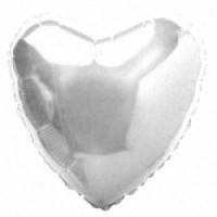 Мини-фигура Сердце 9" Серебро FM - Многошароff: товары для праздника и воздушные шары оптом