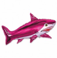 Мини фигура Акула малиновая 902643 - Многошароff: товары для праздника и воздушные шары оптом