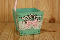 Подарочная упаковка МИНИ с розой,Тиффани - Многошароff: товары для праздника и воздушные шары оптом