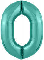 Цифра фольг. 102см Бискайский зеленый 0 Agura - Многошароff: товары для праздника и воздушные шары оптом