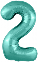 Цифра фольг. 102см Бискайский зеленый 2 Agura - Многошароff: товары для праздника и воздушные шары оптом