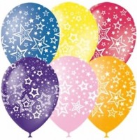 Воздушные шары Звезды с 5ст рис 12" декоратор М - Многошароff: товары для праздника и воздушные шары оптом
