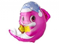 Фигура Дельфин малыш розовый - Многошароff: товары для праздника и воздушные шары оптом