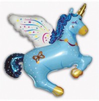Фигура Единорог волшебный голубой 901658 - Многошароff: товары для праздника и воздушные шары оптом