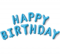 Фигура буквы Happy birthday, голубой - Многошароff: товары для праздника и воздушные шары оптом
