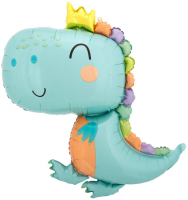 Фигура Динозаврик в короне, голубой Falali - Многошароff: товары для праздника и воздушные шары оптом