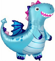 Фигура Дракон, голубой FM - Многошароff: товары для праздника и воздушные шары оптом