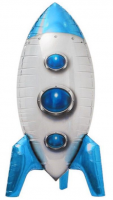 Фигура Ракета 3D, синий - Многошароff: товары для праздника и воздушные шары оптом