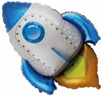 Фигура Ракета, синяя FM - Многошароff: товары для праздника и воздушные шары оптом