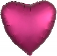 Фольгированное сердце 18" Гранатовый, сатин Ag - Многошароff: товары для праздника и воздушные шары оптом