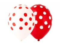 Воздушные шары Горошек кр-бел 5ст.рис. 14" пастель Б - Многошароff: товары для праздника и воздушные шары оптом
