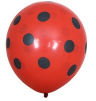 Воздушные шары Горошек черный с 5ст рис 12" паст М - Многошароff: товары для праздника и воздушные шары оптом