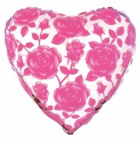 Фигура 18" Сердце Розы розовые 201520 - Многошароff: товары для праздника и воздушные шары оптом