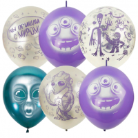 Воздушные шары Инопланетяне 12" декоратор М - Многошароff: товары для праздника и воздушные шары оптом
