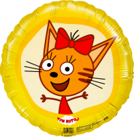 Фигура 18" Круг Три кота, Карамелька - Многошароff: товары для праздника и воздушные шары оптом