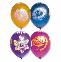 Воздушные шары Цветы с 5ст рис 14" кристалл Б - Многошароff: товары для праздника и воздушные шары оптом