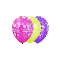 Воздушные шары Поздравления с 5ст рис 14" кристалл Б - Многошароff: товары для праздника и воздушные шары оптом