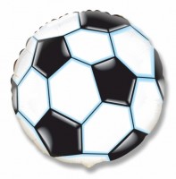 Фигура 18" Круг Футбольный Мяч, черный FM - Многошароff: товары для праздника и воздушные шары оптом