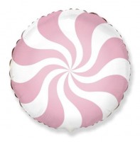 Фольгированный Круг 18" Леденец, розовый - Многошароff: товары для праздника и воздушные шары оптом