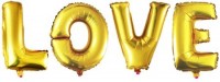 Набор шаров-букв LOVE, золото  - Многошароff: товары для праздника и воздушные шары оптом
