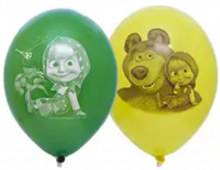 Воздушные шары Маша и Медведь 14" пастель - Многошароff: товары для праздника и воздушные шары оптом