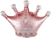 Мини фигура Корона, розовое золото - Многошароff: товары для праздника и воздушные шары оптом