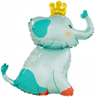 Мини-фигура Слоник в короне - Многошароff: товары для праздника и воздушные шары оптом