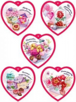 Мини открытки Сердце 5в 6800565 - Многошароff: товары для праздника и воздушные шары оптом