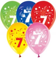Воздушные шары Цифра 7 12"пастель ВВ - Многошароff: товары для праздника и воздушные шары оптом