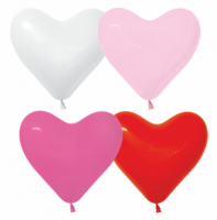 Шар Сердце 12" пастель ассорти бел/роз/красн/фукс К - Многошароff: товары для праздника и воздушные шары оптом