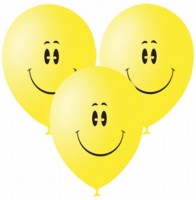 Воздушные шары с рисунком 12" пастель Смайл М - Многошароff: товары для праздника и воздушные шары оптом