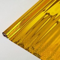 Пленка в рулоне Голограмма  70см золото - Многошароff: товары для праздника и воздушные шары оптом