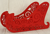Подарочная упаковка Сани ( красный) - Многошароff: товары для праздника и воздушные шары оптом