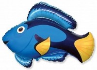 Мини фигура Рыба синяя - Многошароff: товары для праздника и воздушные шары оптом