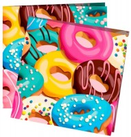 Салфетки бумажные Пончики - Многошароff: товары для праздника и воздушные шары оптом