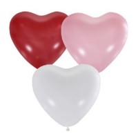 Шар Сердце 15" пастель ассорти бел/красн/роз М - Многошароff: товары для праздника и воздушные шары оптом