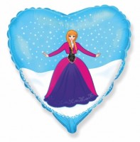 Фигура 18" Сердце Холодное сердце Анна 201704 - Многошароff: товары для праздника и воздушные шары оптом