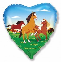 Фигура 18" Сердце Лошади 201603 - Многошароff: товары для праздника и воздушные шары оптом