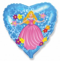 Фигура 18" Сердце Принцесса 201682 - Многошароff: товары для праздника и воздушные шары оптом