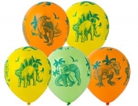 Воздушные шары Динозавры 5ст.рис. 12" пастель ВЗ - Многошароff: товары для праздника и воздушные шары оптом