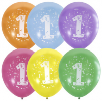 Воздушные шары ЦИФРА 1 12" пастель М - Многошароff: товары для праздника и воздушные шары оптом