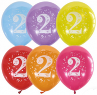 Воздушные шары ЦИФРА 2 12" пастель М - Многошароff: товары для праздника и воздушные шары оптом