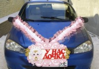 Набор украшений на машину "У нас дочка" + лента на капот 3м - Многошароff: товары для праздника и воздушные шары оптом