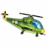 Фигура Вертолёт зелёный 901667 - Многошароff: товары для праздника и воздушные шары оптом